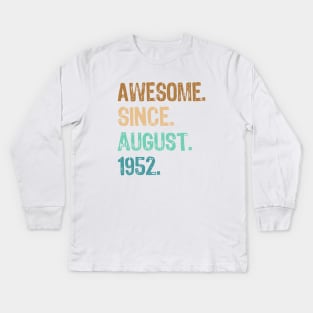 Born in August 1952 Kids Long Sleeve T-Shirt